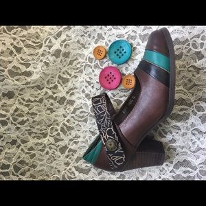 Mary Jane Corkys women's leather pump size 6